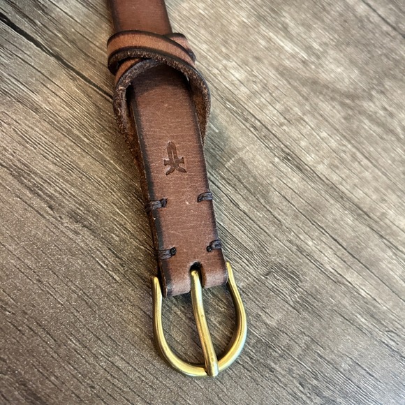 Frye Men Genuine Leather‎ Belt XL Brown Buckle Knot Detail Western Ranch Rodeo - Picture 2 of 6